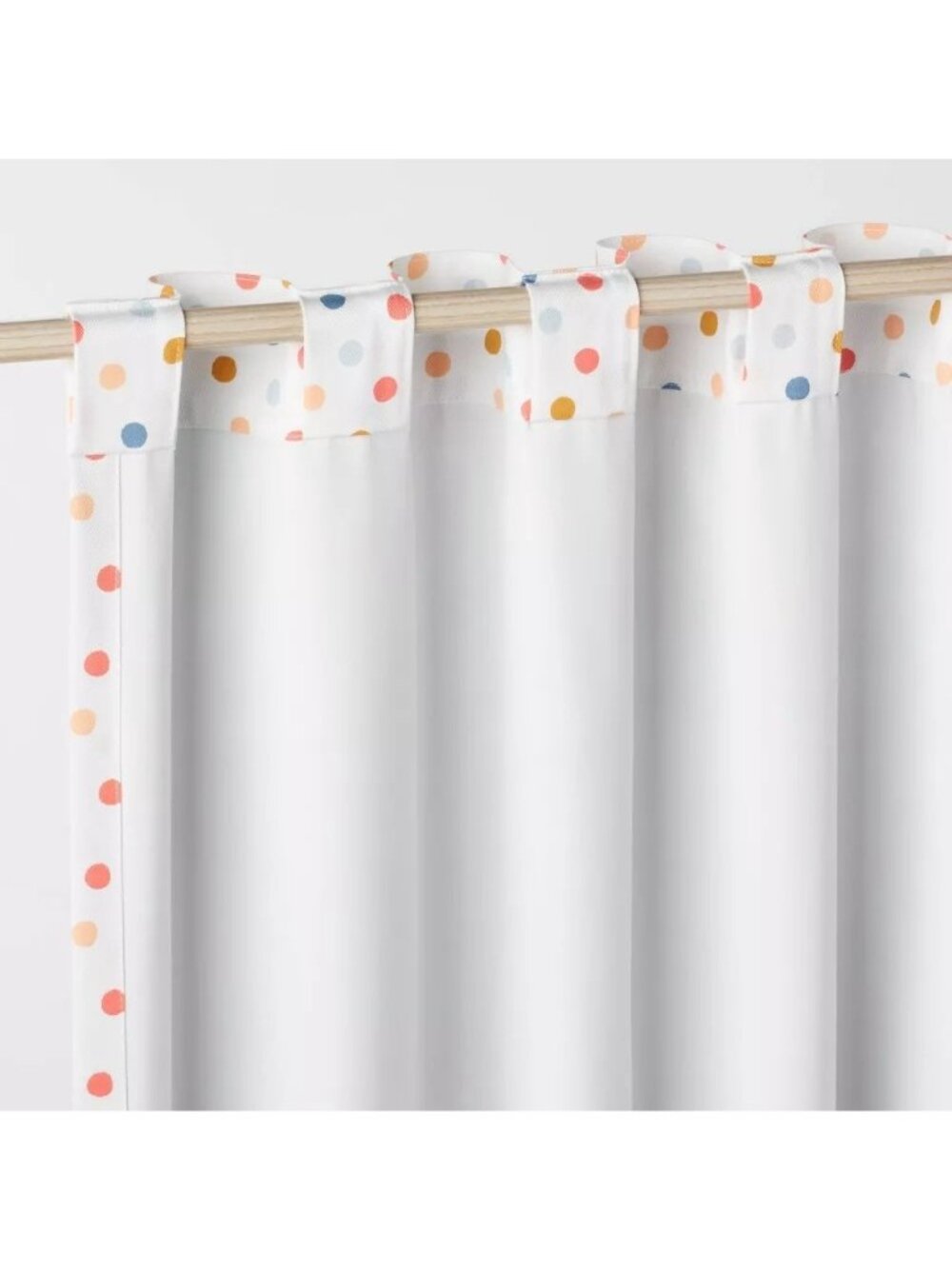 Pillowfort White & Colorful Dots Blackout Single Curtain Panel 42" x 84" NWOT - Picture 3 of 8